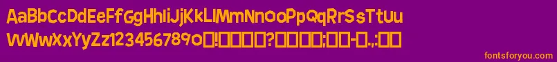 AnderHedge Font – Orange Fonts on Purple Background