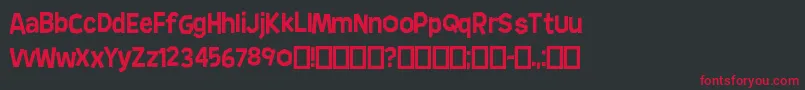 AnderHedge Font – Red Fonts on Black Background