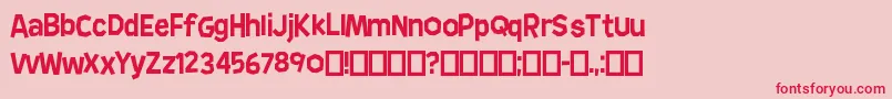 AnderHedge Font – Red Fonts on Pink Background