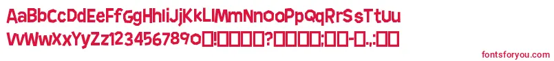 AnderHedge Font – Red Fonts on White Background