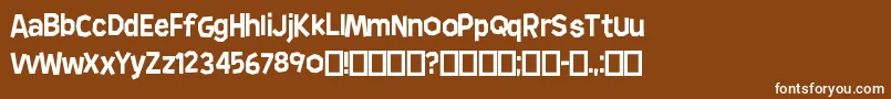 AnderHedge Font – White Fonts on Brown Background