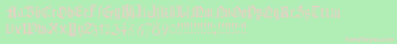 DotsLandGotika Font – Pink Fonts on Green Background