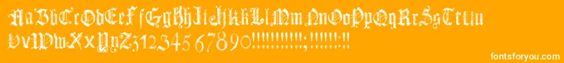 DotsLandGotika Font – White Fonts on Orange Background