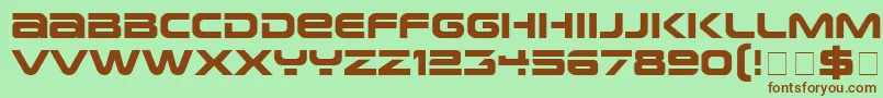 EarthNormal Font – Brown Fonts on Green Background