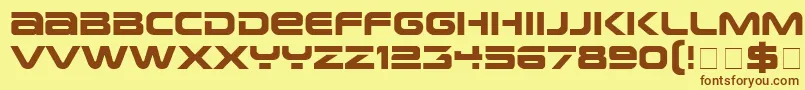 EarthNormal-fontti – ruskeat fontit keltaisella taustalla