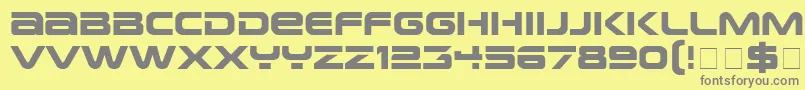 Saiba mais sobre a fonte EarthNormal Fonte EarthNormal – fontes cinzas em um fundo amarelo