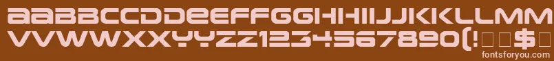 EarthNormal Font – Pink Fonts on Brown Background
