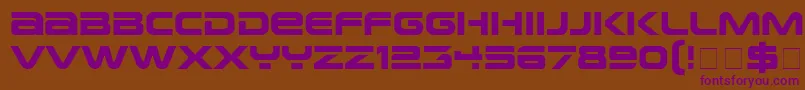 EarthNormal Font – Purple Fonts on Brown Background