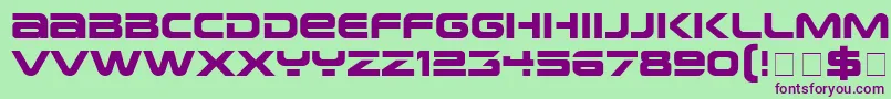 EarthNormal Font – Purple Fonts on Green Background