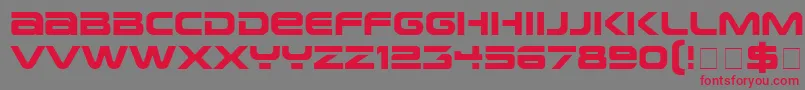 フォントEarthNormal – 赤い文字の灰色の背景