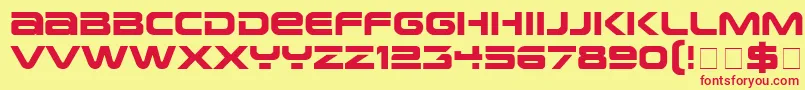 EarthNormal Font – Red Fonts on Yellow Background