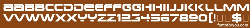 EarthNormal-fontti – valkoiset fontit ruskealla taustalla