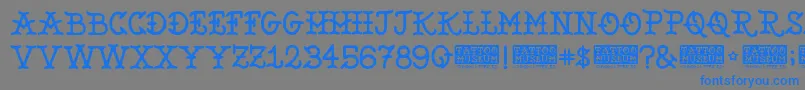 TattooMuseum Font – Blue Fonts on Gray Background