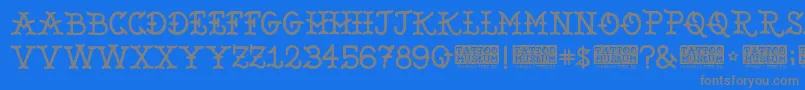 TattooMuseum Font – Gray Fonts on Blue Background