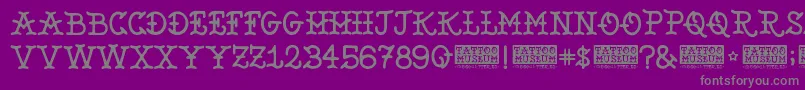 TattooMuseum Font – Gray Fonts on Purple Background