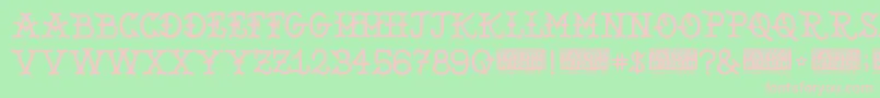 TattooMuseum Font – Pink Fonts on Green Background