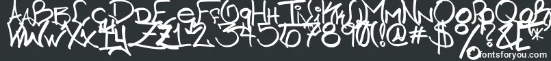Шрифт ChicagoHoodzz2.0 – белые шрифты на чёрном фоне