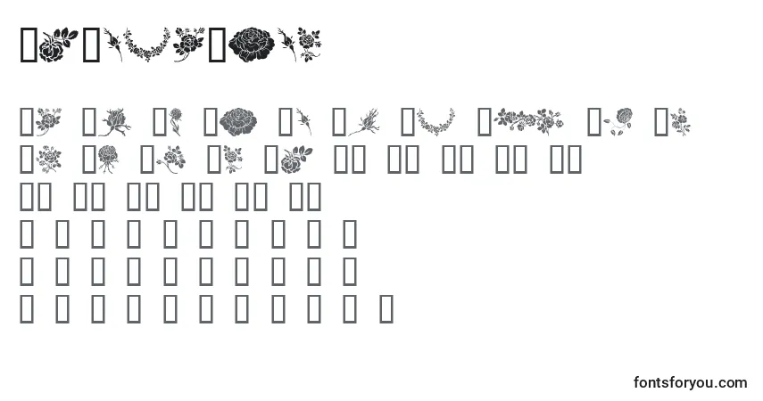Rosegarden Font – alphabet, numbers, special characters
