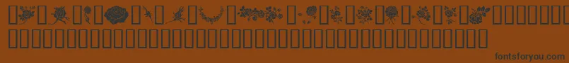 Rosegarden Font – Black Fonts on Brown Background