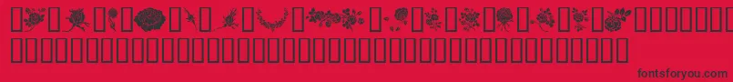 Rosegarden Font – Black Fonts on Red Background