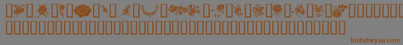 Rosegarden Font – Brown Fonts on Gray Background