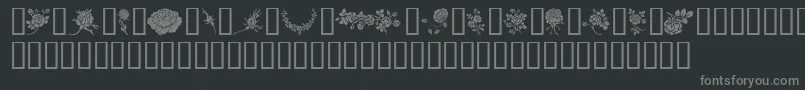 Rosegarden Font – Gray Fonts on Black Background