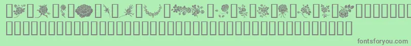 Rosegarden Font – Gray Fonts on Green Background