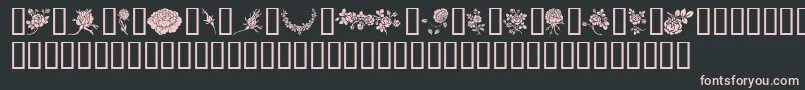 Rosegarden Font – Pink Fonts on Black Background