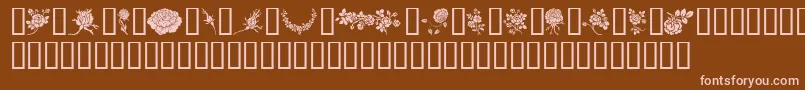 Rosegarden Font – Pink Fonts on Brown Background