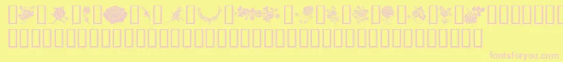 Rosegarden Font – Pink Fonts on Yellow Background