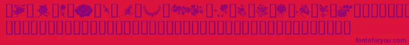 Rosegarden Font – Purple Fonts on Red Background