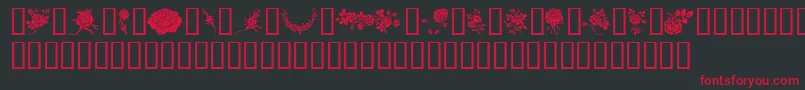 Rosegarden Font – Red Fonts on Black Background