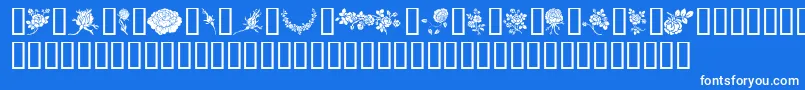 フォントRosegarden – 青い背景に白い文字