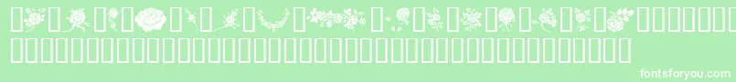 フォントRosegarden – 緑の背景に白い文字