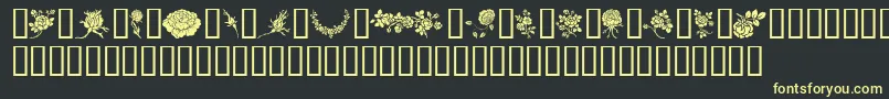 Rosegarden Font – Yellow Fonts on Black Background