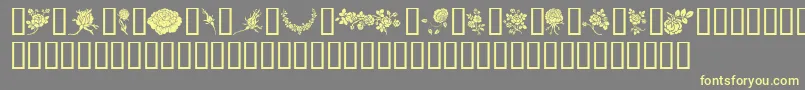 Rosegarden Font – Yellow Fonts on Gray Background