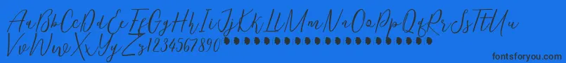 KentuckyFree Font – Black Fonts on Blue Background