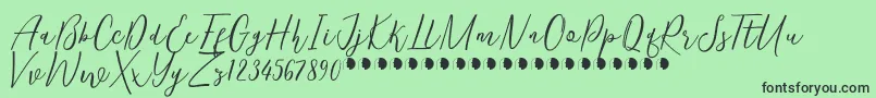 KentuckyFree Font – Black Fonts on Green Background