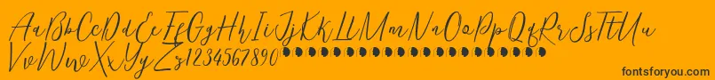 KentuckyFree Font – Black Fonts on Orange Background