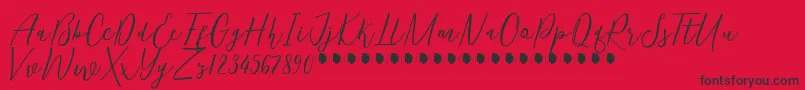 KentuckyFree Font – Black Fonts on Red Background