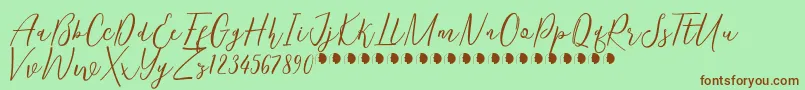 KentuckyFree Font – Brown Fonts on Green Background