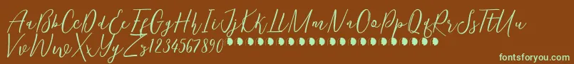 KentuckyFree Font – Green Fonts on Brown Background