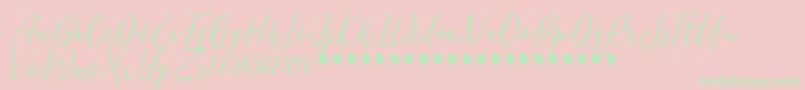 KentuckyFree Font – Green Fonts on Pink Background