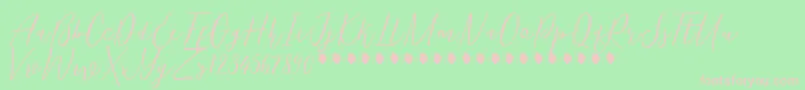 KentuckyFree Font – Pink Fonts on Green Background