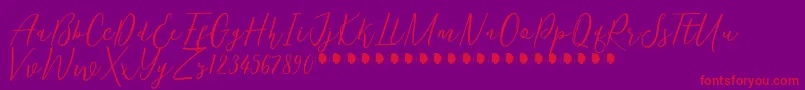 KentuckyFree Font – Red Fonts on Purple Background