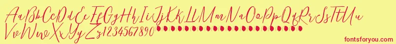 KentuckyFree Font – Red Fonts on Yellow Background