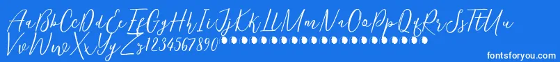 KentuckyFree Font – White Fonts on Blue Background