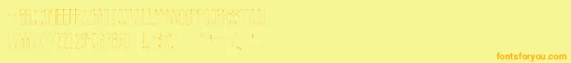 Globe Font – Orange Fonts on Yellow Background