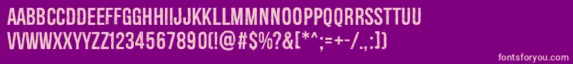 Redgar-Schriftart – Rosa Schriften auf violettem Hintergrund