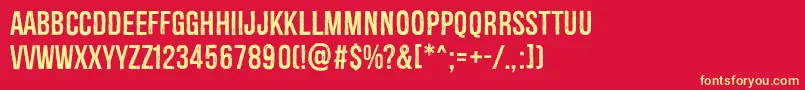 Redgar Font – Yellow Fonts on Red Background